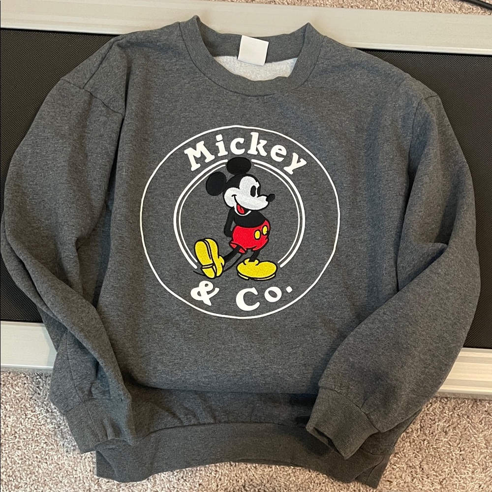 Disney Gray Mickey Mouse Sweatshirt